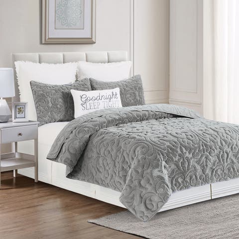 Cornelia Cotton Quilt Set  - Reversible and Machine Washable