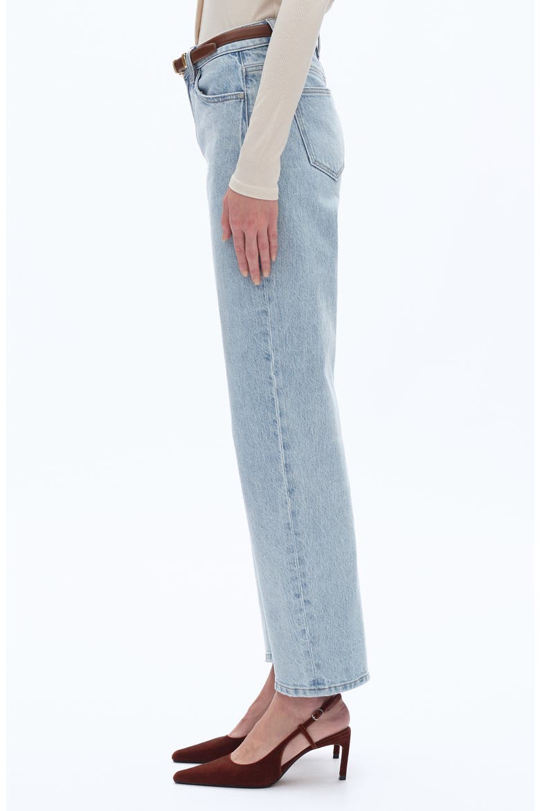 Mid Rise Barrel Jeans, Alternate, color, LIGHT BLUE