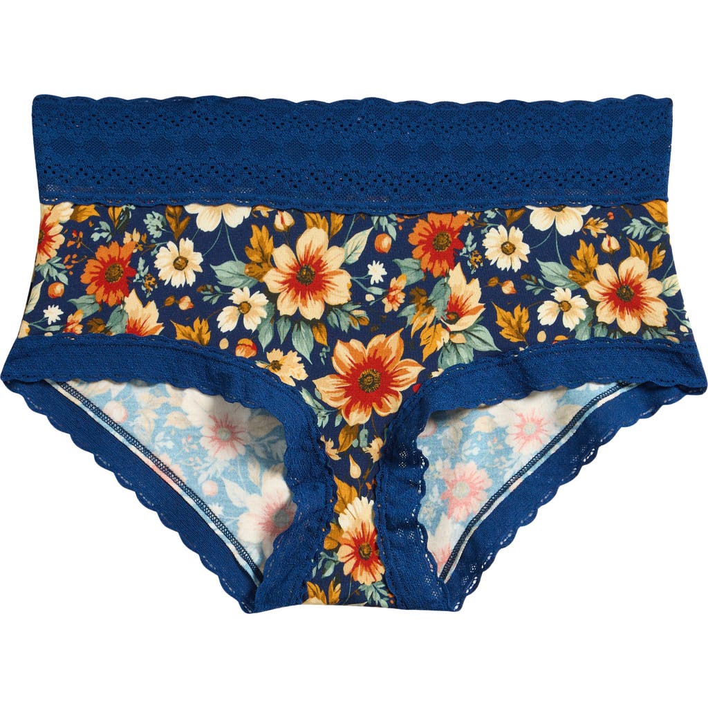 Meundies Feelfree Hipster Briefs In Blue