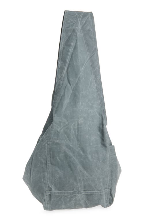 Sc103 Cocoon Sac Waxed Cotton Shoulder Bag In White