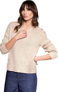 Celtic & Co. Slub Knit Button Detail Sweater