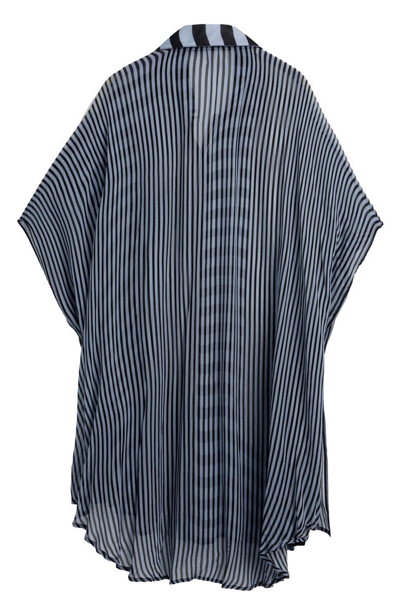 SAACHI Sheer Oversize Stripe Cover-Up Shirt, Alternate, color,