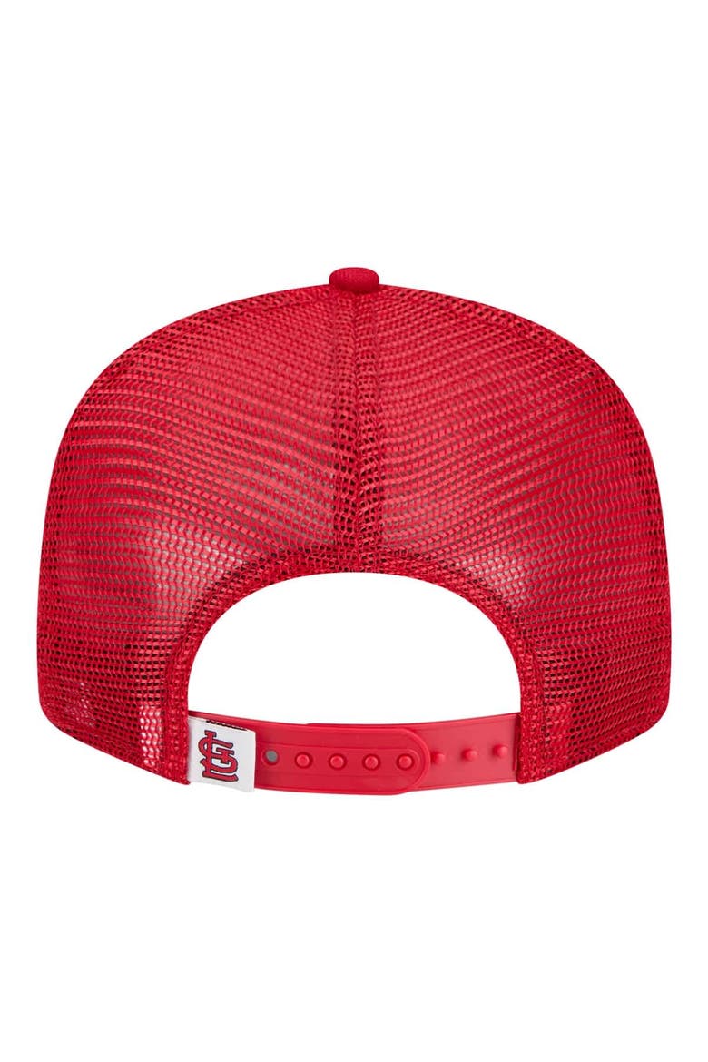 Youth New Era  Red St. Louis Cardinals 9FIFTY Trucker Snapback Hat, Alternate, color, Red