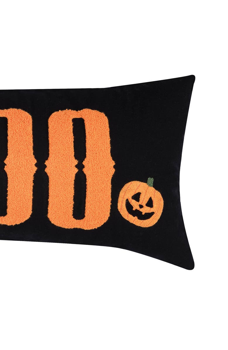C&F Home Boo Pumpkin Throw Pillow, 12" x 24", Alternate, color, Black