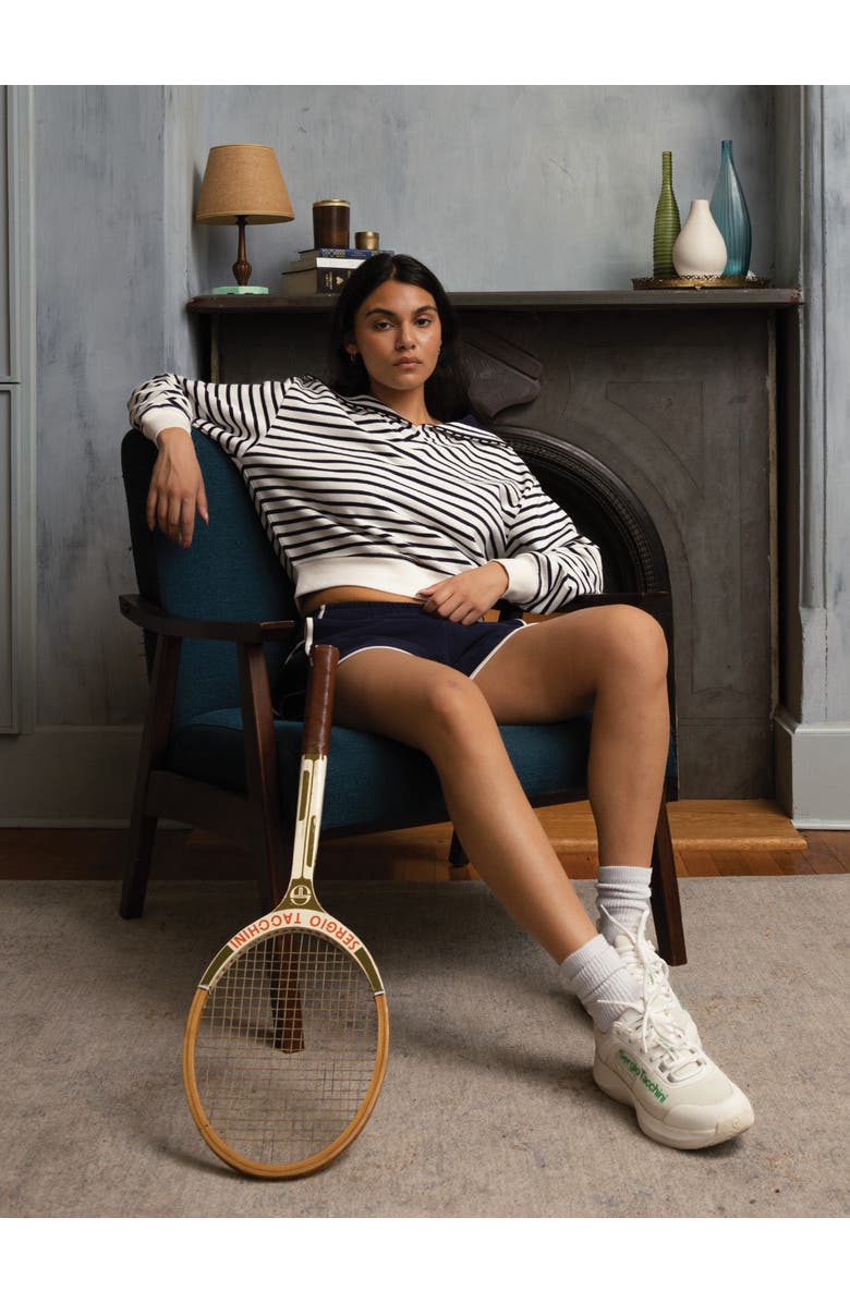 Sergio Tacchini Marina Sailor Collar Sweatshirt, Alternate, color, Gardenia