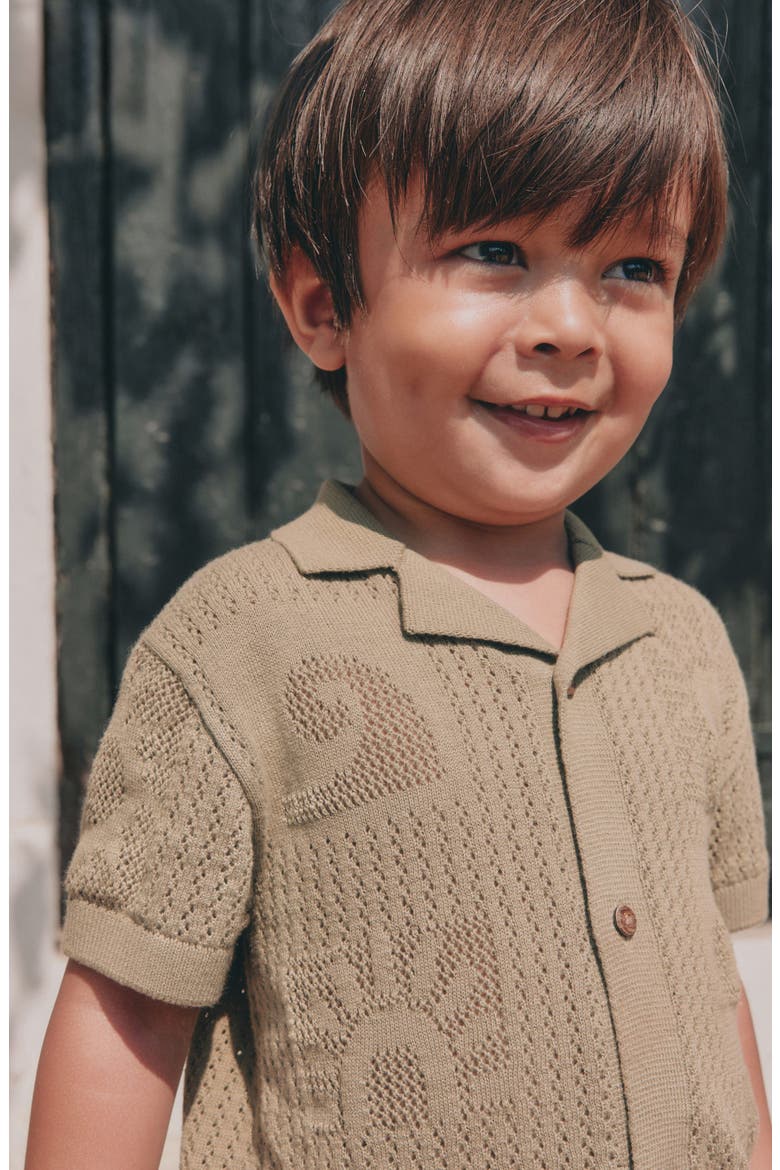 Kids' Cotton Knit Polo, Alternate, color, GREEN