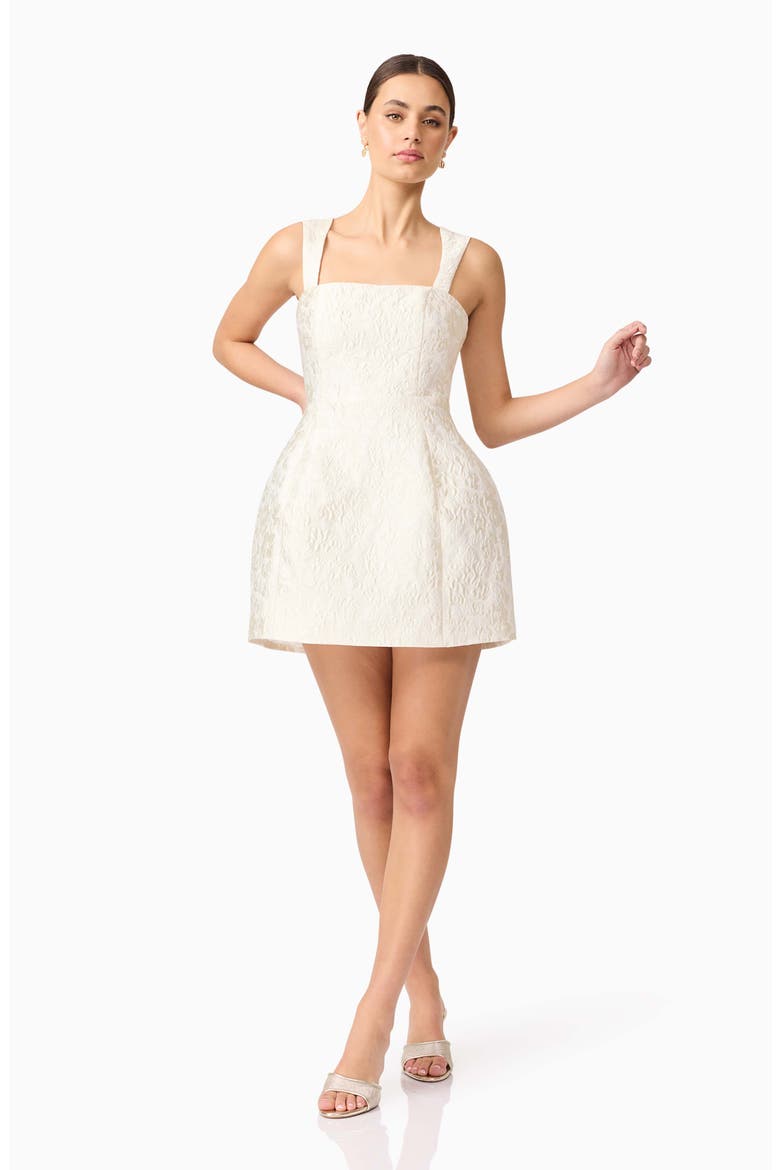 Galadirel Jacquard Sleeveless Minidress, Alternate, color, IVORY