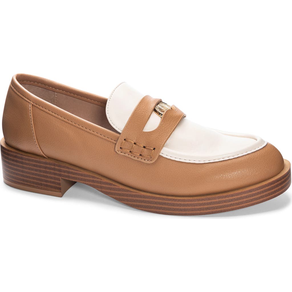 Chinese Laundry Porter Platform Penny Loafer In Bone/camel
