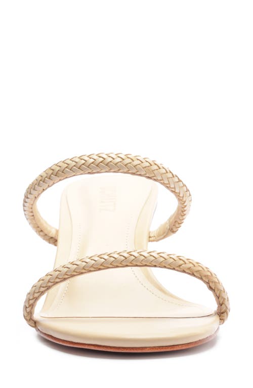 Shop Schutz Taliah Woven Strap Kitten Heel Slide Sandal In Natural Nibs