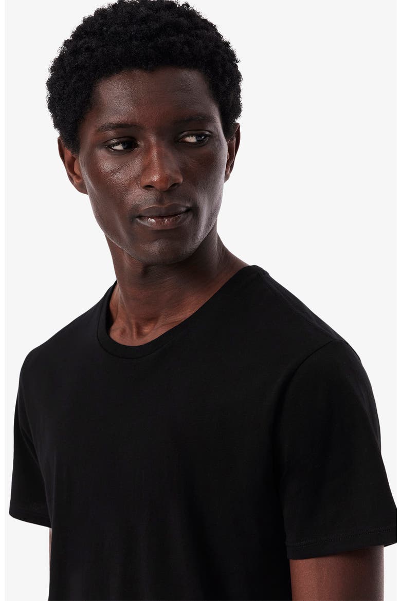 3-Pack Cotton Crewneck T-Shirts, Alternate, color, BLACK