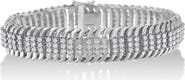 Haus of Brilliance 14K White Gold 5.0Cttw Diamond S Wave Serpentine Tennis Bracelet