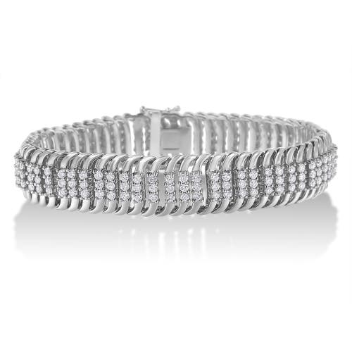 Haus of Brilliance 14K White Gold 5.0Cttw Diamond S Wave Serpentine Tennis Bracelet at Nordstrom