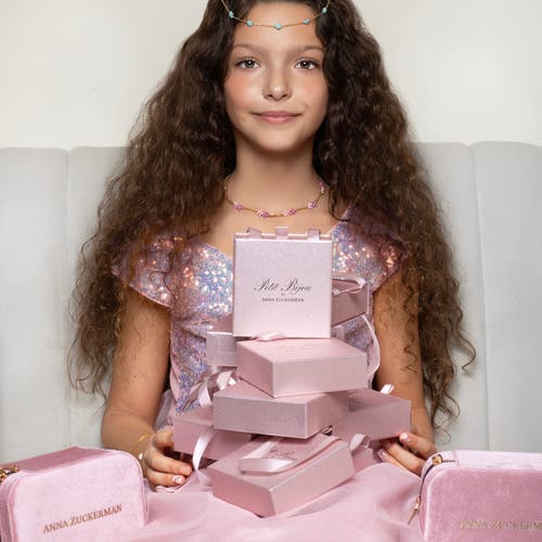 Anna Zuckerman Petit Love Studs In Pink