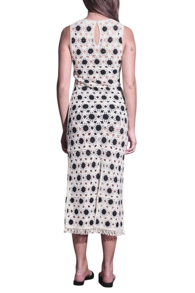 Brianna Openwork Maxi Dress, Alternate, color, CREAM BLACK