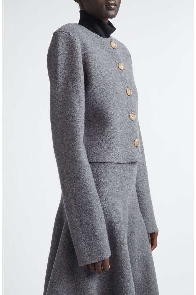 The Ryder Virgin Wool Crop Jacket, Alternate, color, HEATHER GREY