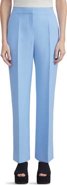 Lafayette 148 New York Gates Wool & Silk Crepe Flare Leg Trousers