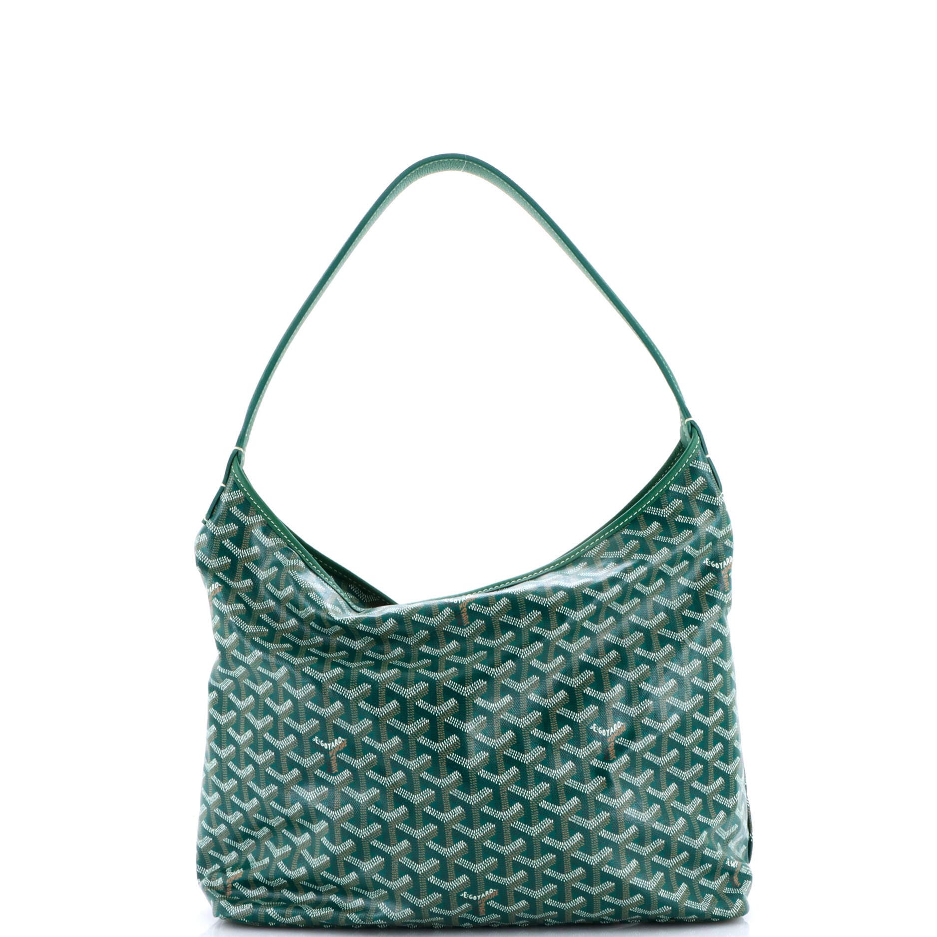 Pre-Owned Goyard Boheme Hobo Printed Coated Canvas, Alternate, color, Green