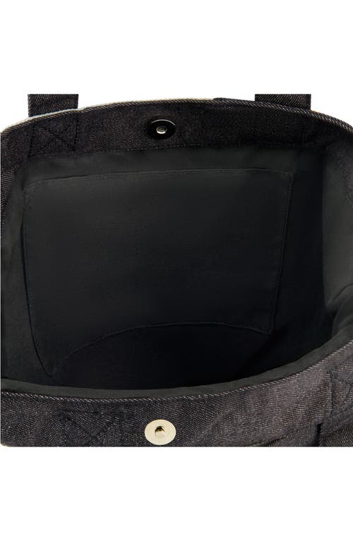 Uspa Accessories Denim Patchwork Tote Bag In Grey