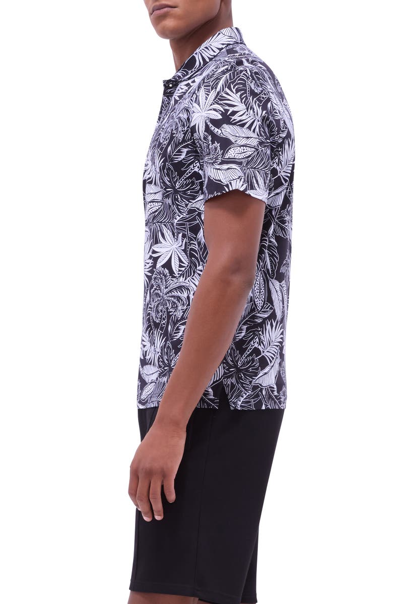 Bugatchi Hendrix Digital Leaf Print Pima Cotton Polo, Alternate, color,