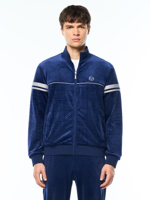 Debossed Orion Velour Track Jacket