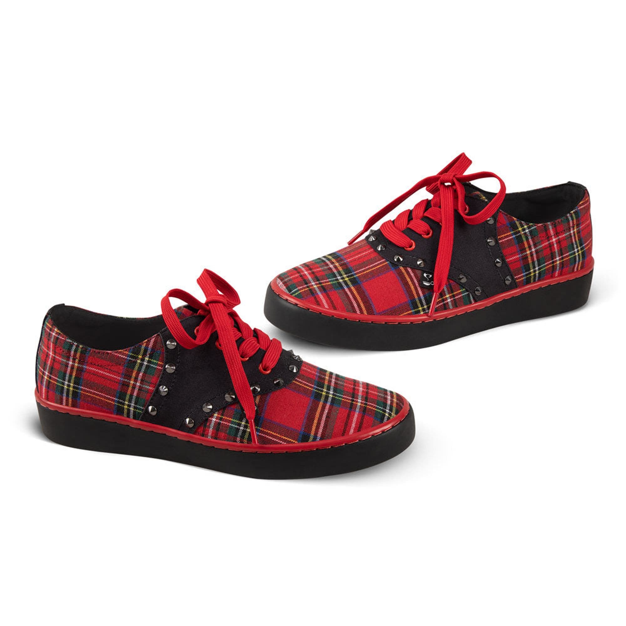 Hot Chocolate Design Rebel Tartan Women's Casual Sneakers, Alternate, color, Rebel Tartan