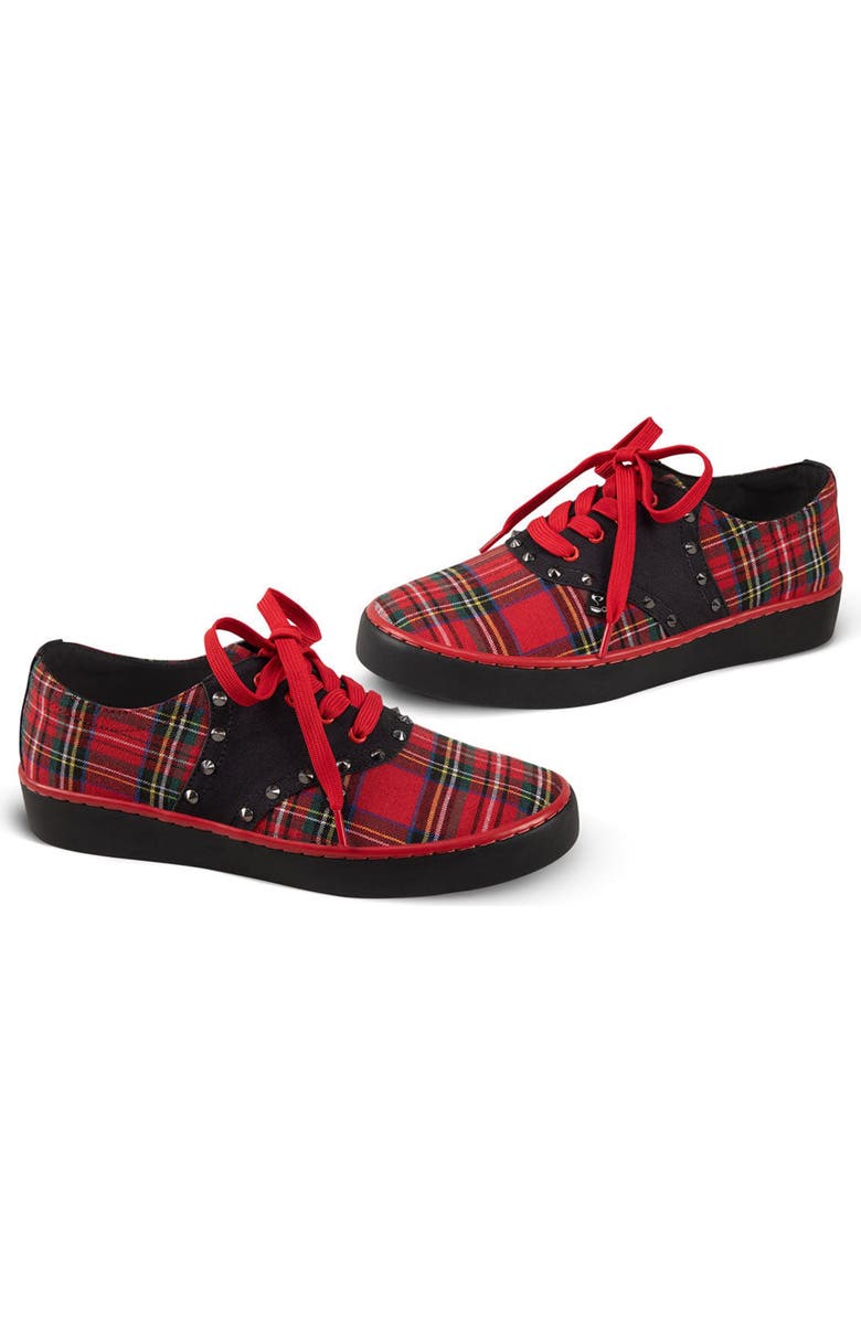 Hot Chocolate Design Rebel Tartan Women's Casual Sneakers, Alternate, color, Rebel Tartan