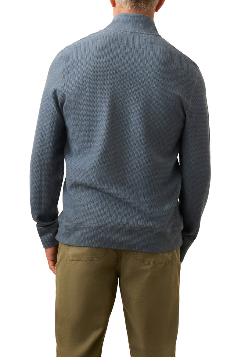 Texture Quarter Zip Pullover, Alternate, color, BREAKER BLUE