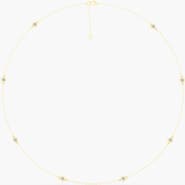 Everlee Round Bezel Station Lab Diamond Necklace in 14K