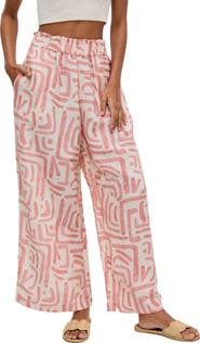 Raffya Pop Front Tie Warhol Print Pants
