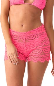 PQ SWIM Lace Cover-Up Shorts