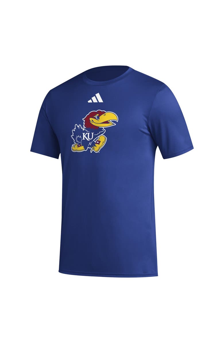adidas Men's adidas Royal Kansas Jayhawks Primary Locker Logo Pre-Game AEROREADY T-Shirt, Alternate, color, Royal