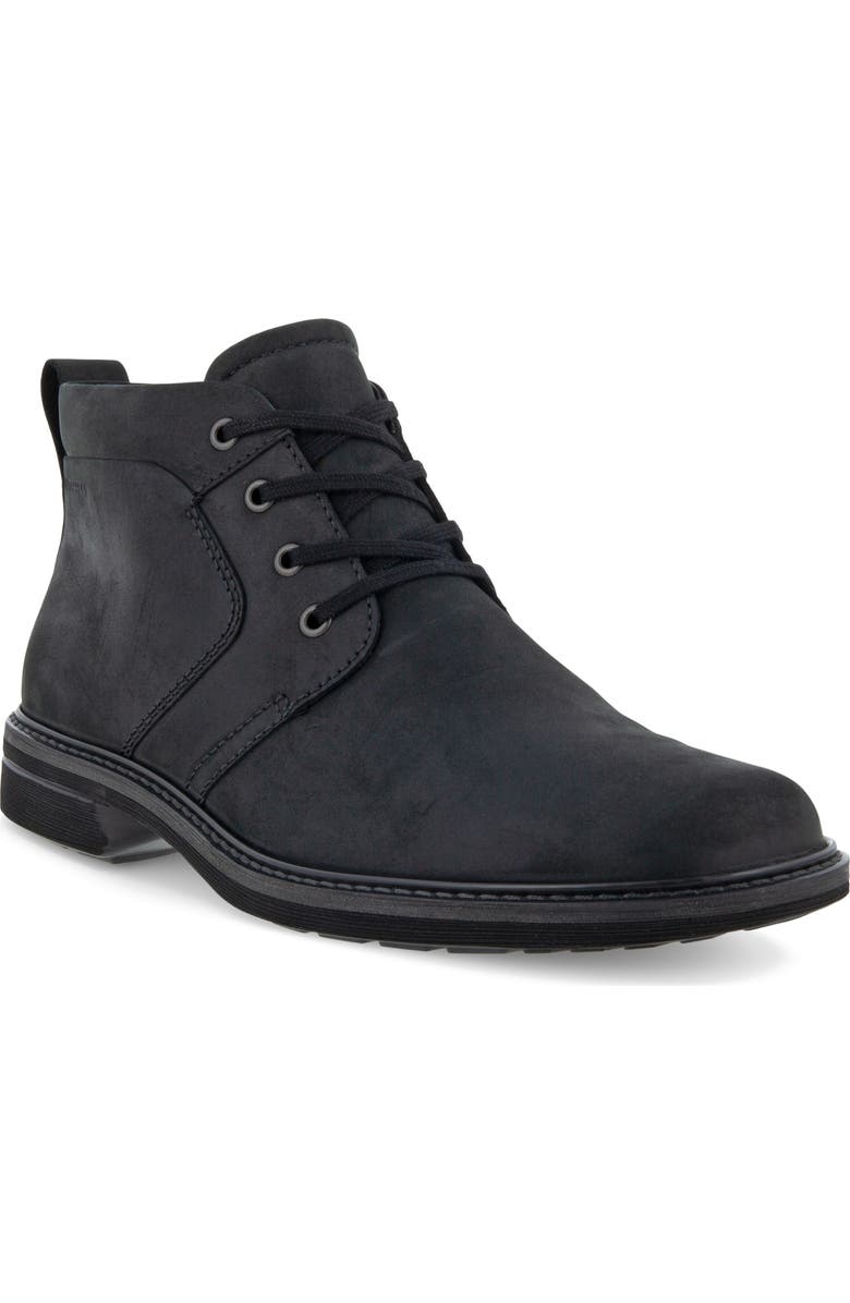 ECCO Turn II Waterproof Lace-Up Boot, Main, color, Black