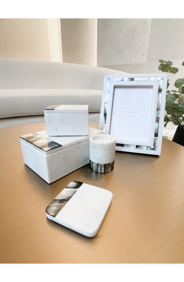 Anaya Grey Mother of Pearl Lavender Candle, Alternate, color, 