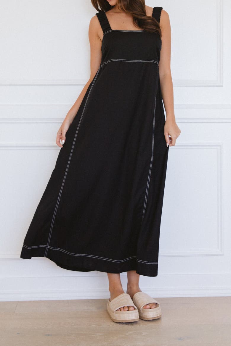 Stitched Up Maxi Dress, Alternate, color, Black