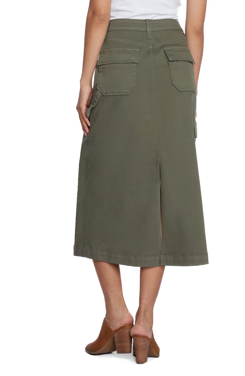 Wash Lab Denim Patch Cargo Midi Skirt, Alternate, color, 