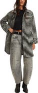 Free People We the Free Get Around Houndstooth Long Shirt Jacket