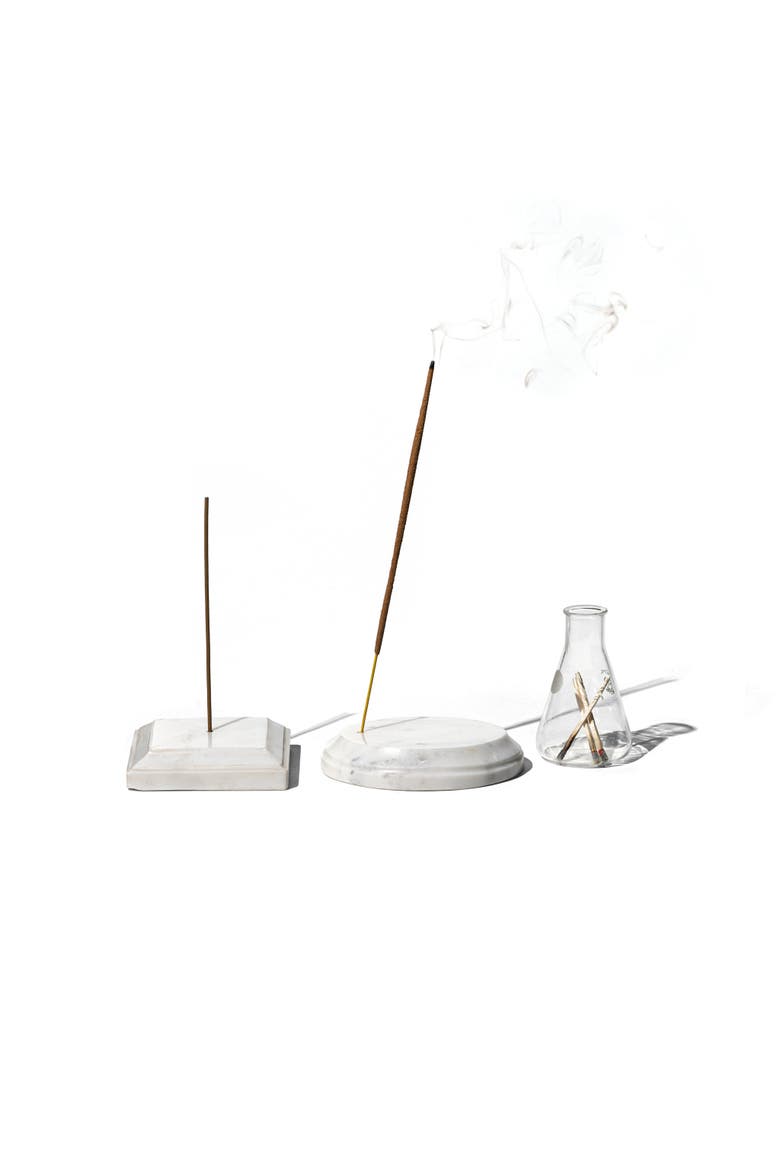 Marble Incense Holder, Alternate, color, White Square