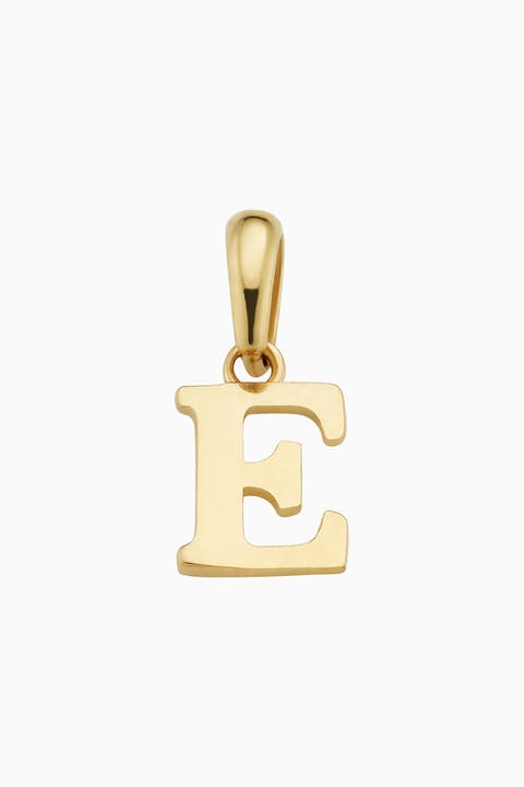 14K Gold My Letter Initial Pendant Charm