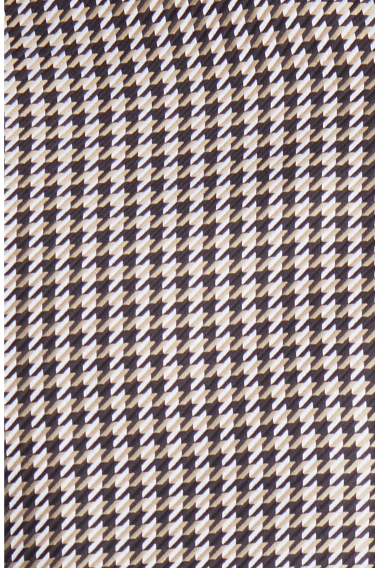 Hank Slim Fit Houndstooth Dress Shirt, Alternate, color, MED BEIGE/ BLACK