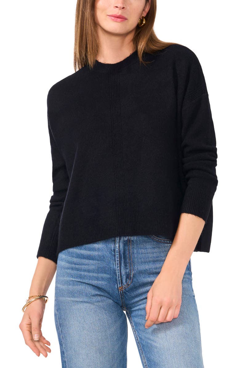Vince Camuto Cropped Crewneck Sweater, Main, color,