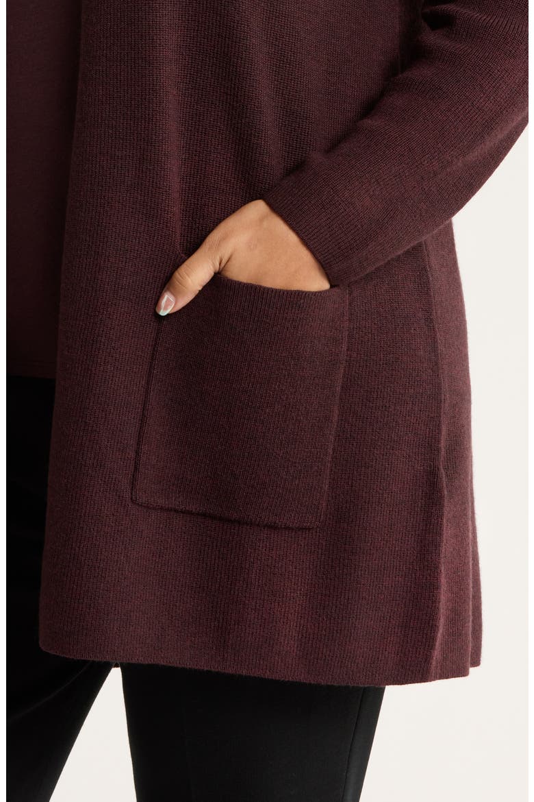 Open Front Wool Cardigan, Alternate, color, CASSIS