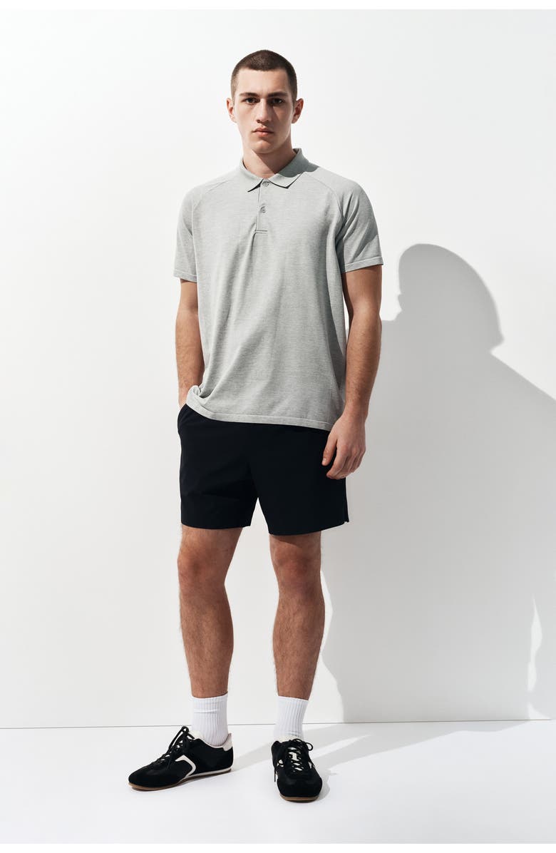 H&M Regular Fit Tennis T-shirt With Drymove, Alternate, color, Light Gray Melange