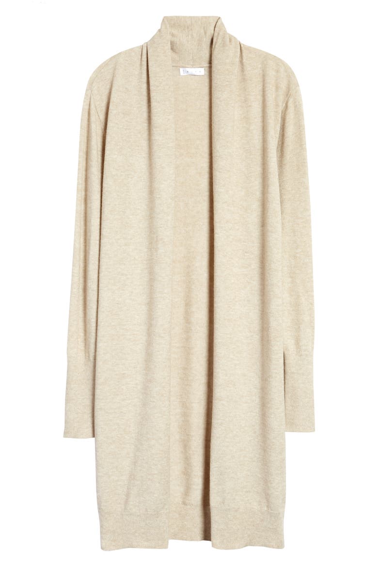 Cozy Long Cardigan, Main, color, BEIGE OATMEAL LIGHT HEATHER