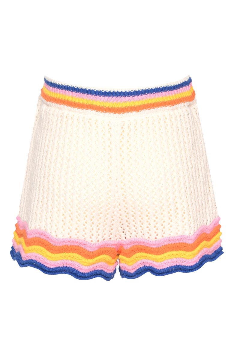 Hannah Banana Kids' Scalloped Open Knit Shorts, Alternate, color,