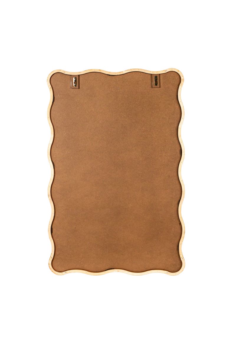 Wavy Mirror with Scalloped Frame, Alternate, color, Natural