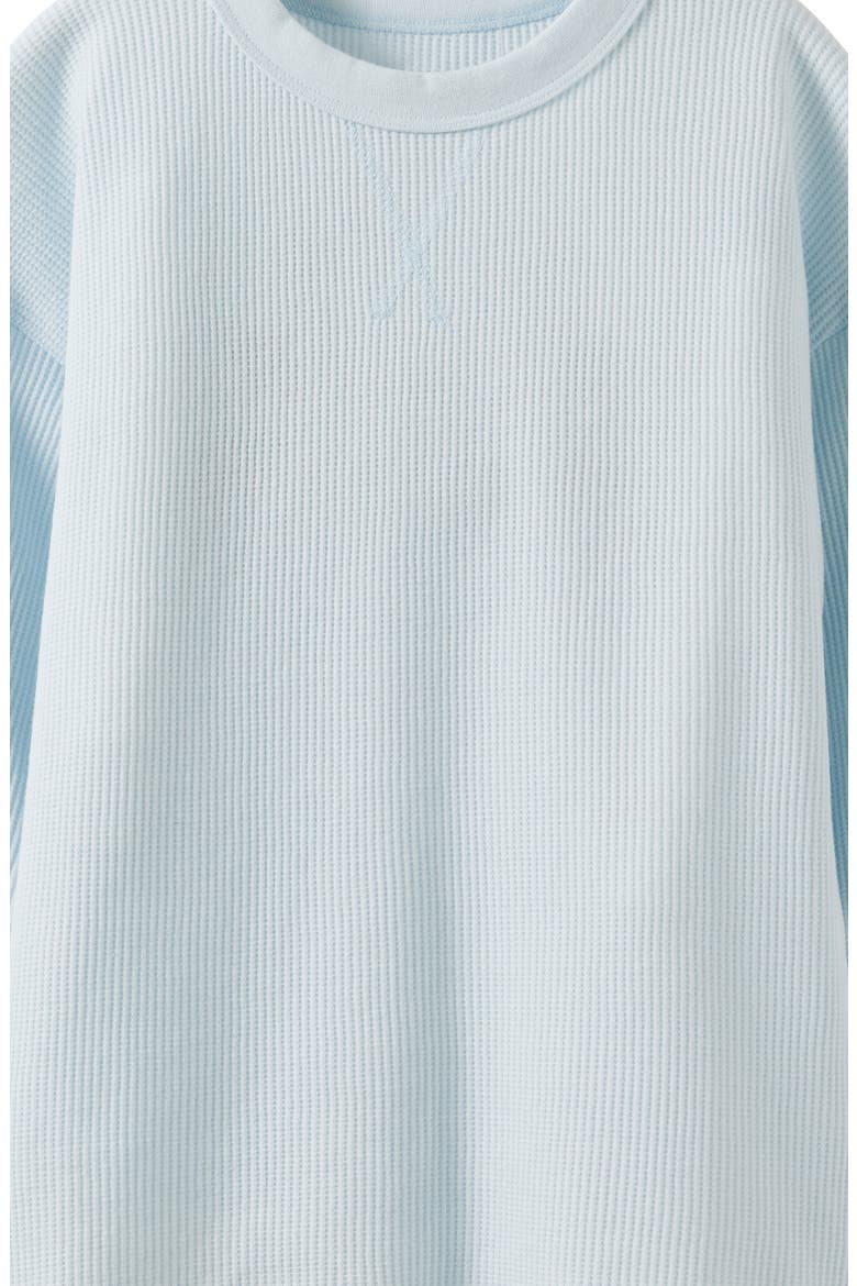 Kid's Waffle Long Sleeve Tee, Alternate, color, Whisper Blue
