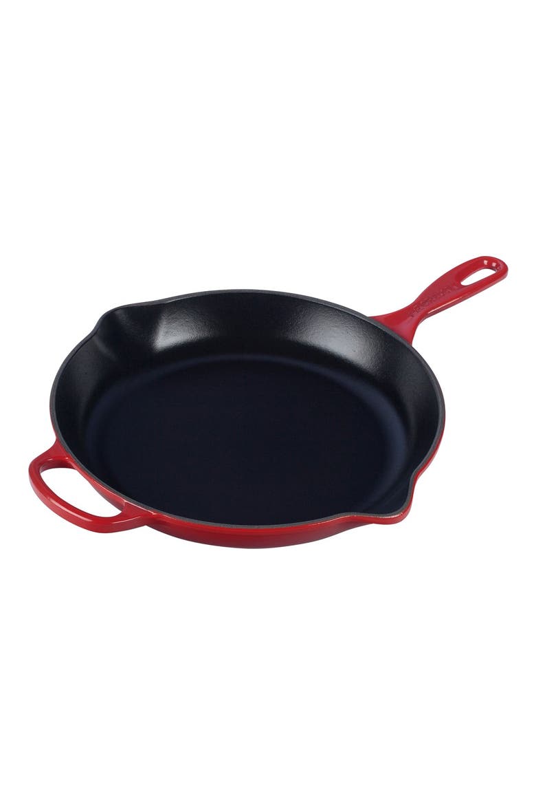 Signature Handle Enamel 11 3/4 Inch Cast Iron Skillet, Main, color, CHERRY