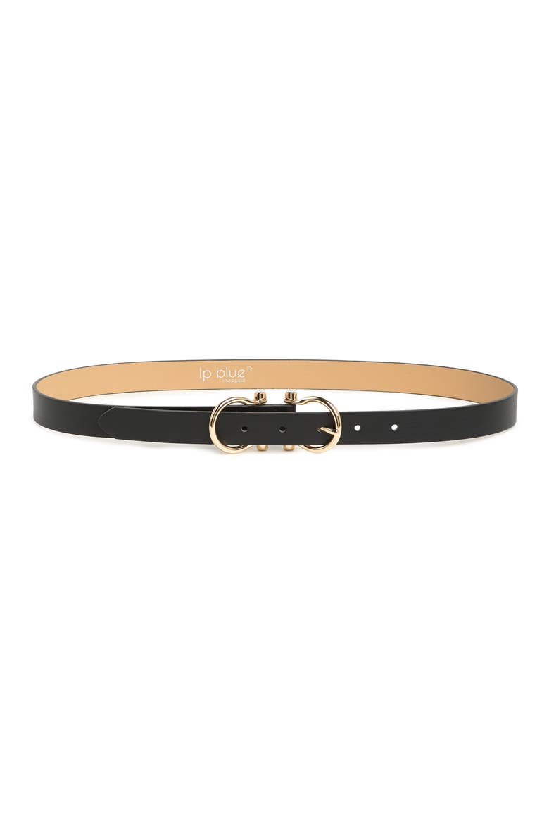 Double Buckle Belt, Main, color, BLACK