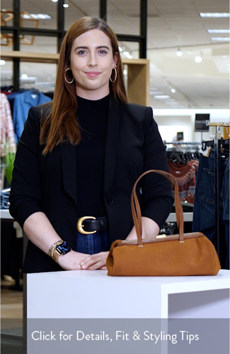 Yvette Nubuck Leather Shoulder Bag, sales video thumbnail