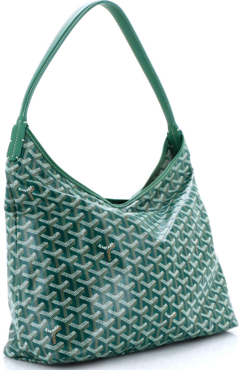 Pre-Owned Goyard Boheme Hobo Printed Coated Canvas, Alternate, color, Green
